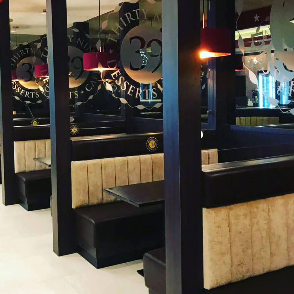 seating at desserts parlor